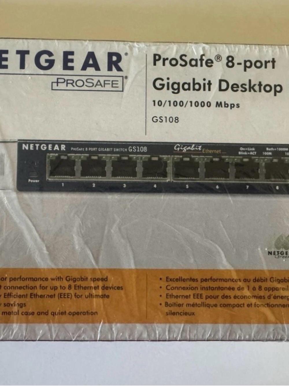 GS108 NetGear - ProSafe 8 Ports External Ethernet fast ethernet switch modem hub